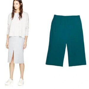 Aritzia Babaton Jax Midline Slit Pencil Skirt  in Teal Blue Size 6